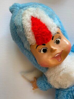1960s Union Gas Genie Mascot Plush Doll Pajama Bag Pixie Wings Gas Station Promo